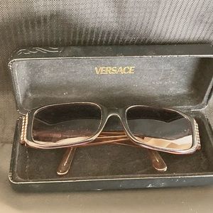 Versace Designer eye glasses frames and case Versace eye wear frame vintage